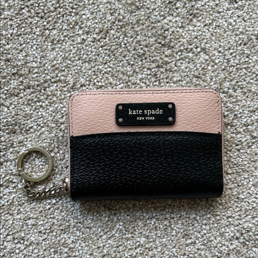 Kate Spade Blush and Black Keychain Wallet